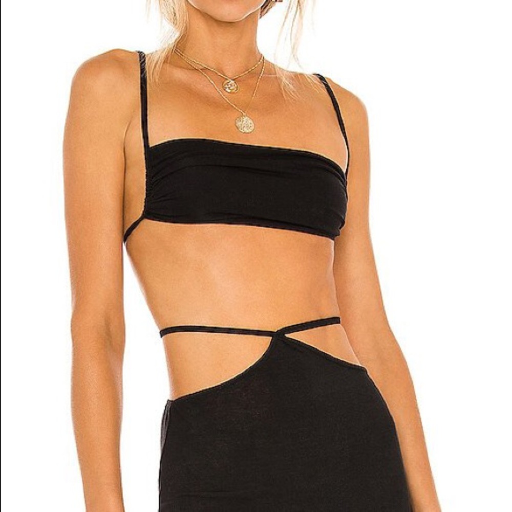 WeWoreWhat Ruched Top in Black